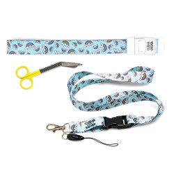 PACK LANYARD RAINBOW + TIJERA AMARILLA + COMPRESOR