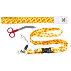LANYARD LEÓN + TIJERA GRANATE + COMPRESOR