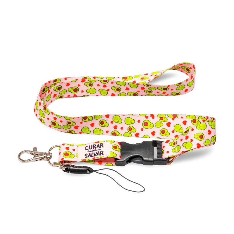 PACK LANYARD AVOCADO + TIJERA SALMÓN