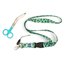 PACK LANYARD RANAS + TIJERA AZUL