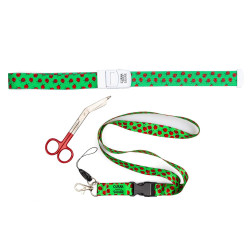 LANYARD MARIQUITAS + TIJERA GRANATE + COMPRESOR