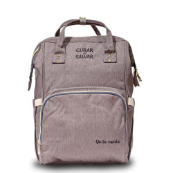 MOCHILA GRIS "YO TE CUIDO"