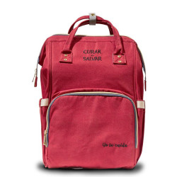 MOCHILA BURDEOS "YO TE CUIDO"