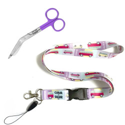 PACK LANYARD SURF VAN + TIJERA LILA
