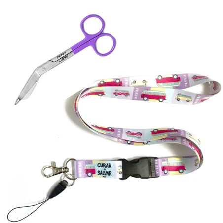 PACK LANYARD SURF VAN + TIJERA LILA