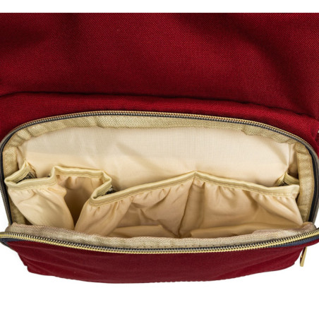MOCHILA BURDEOS "YO TE CUIDO"
