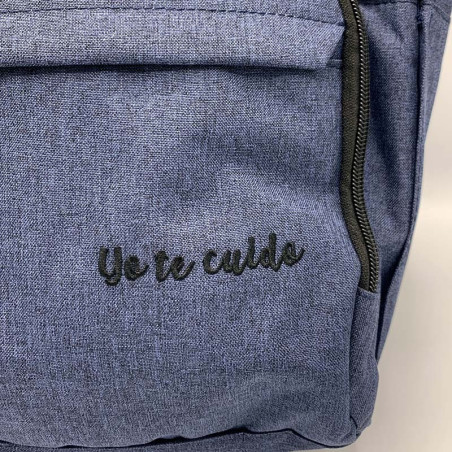 MOCHILA ZIP AZUL