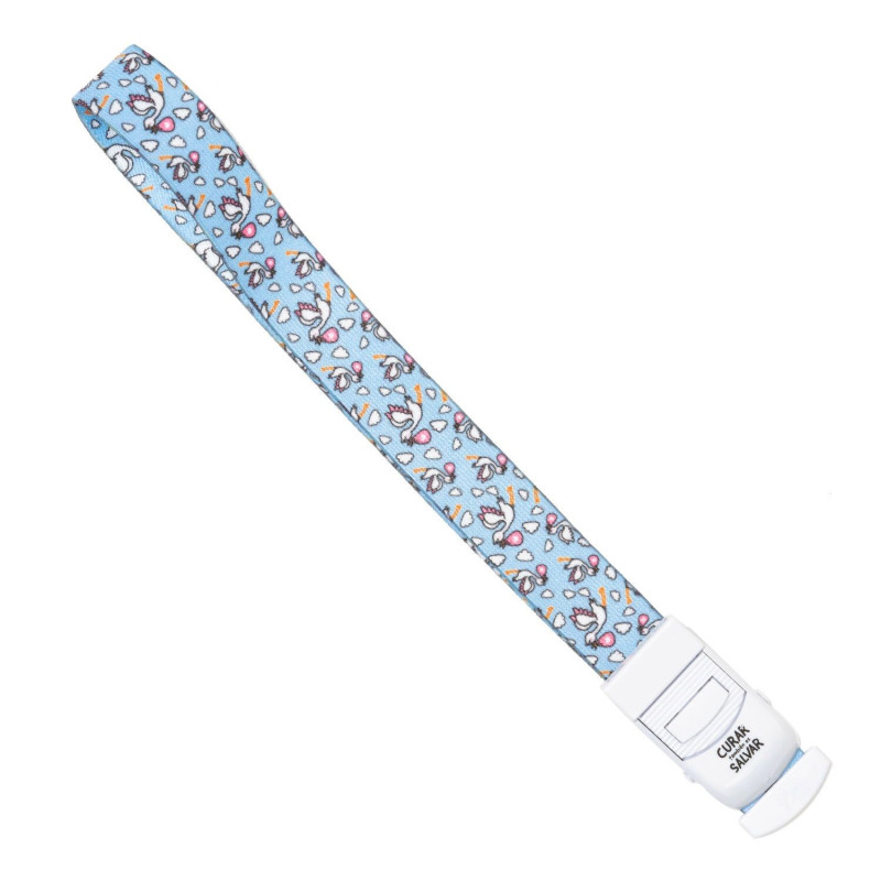 PACK LANYARD CIGÜEÑAS + TIJERA SALMÓN + COMPRESOR