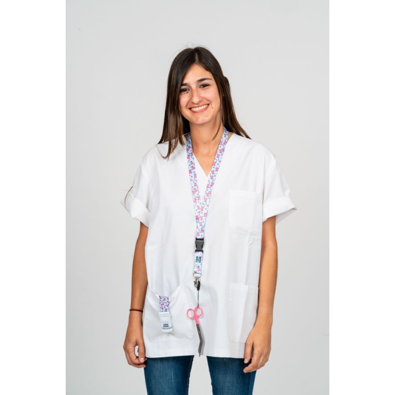 PACK LANYARD ELEFANTES + TIJERA SALMÓN