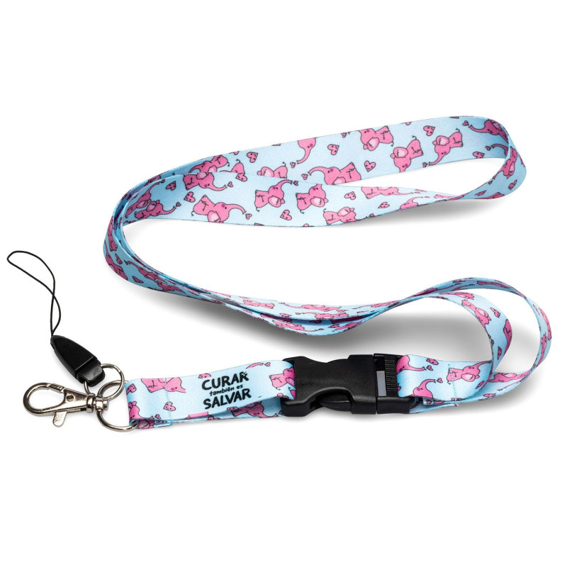 PACK LANYARD ELEFANTES + TIJERA SALMÓN