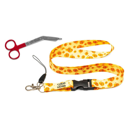 PACK LANYARD LEÓN + TIJERA GRANATE